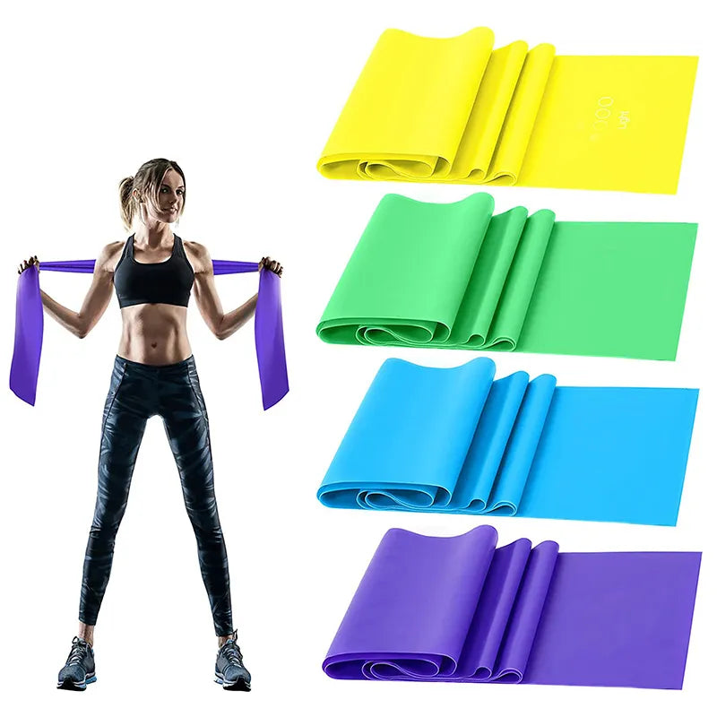 TPE Yoga Resistance Bands Set - 4 Levels for Full-Body Workouts