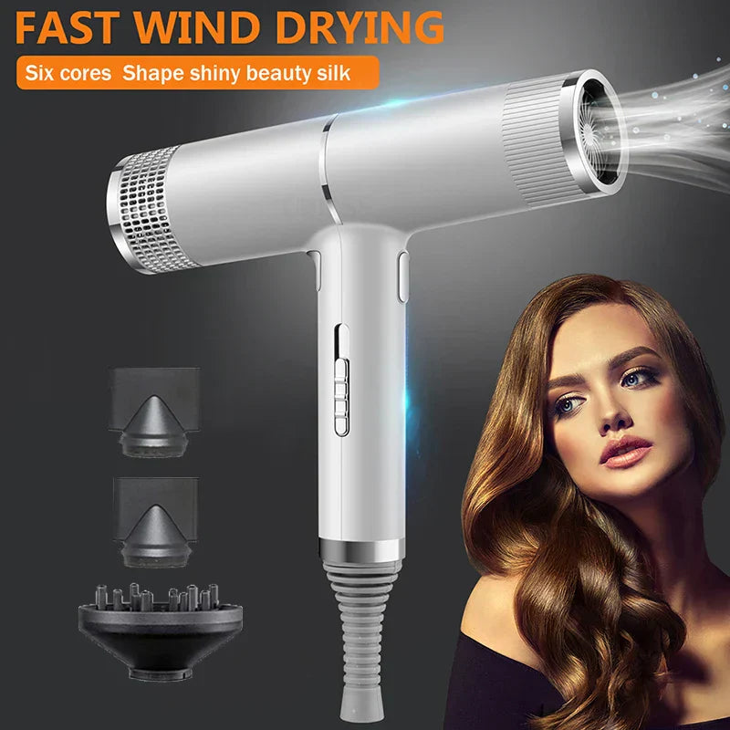 Strong Wind Hair Dryer with Blue Light & Anion Technology