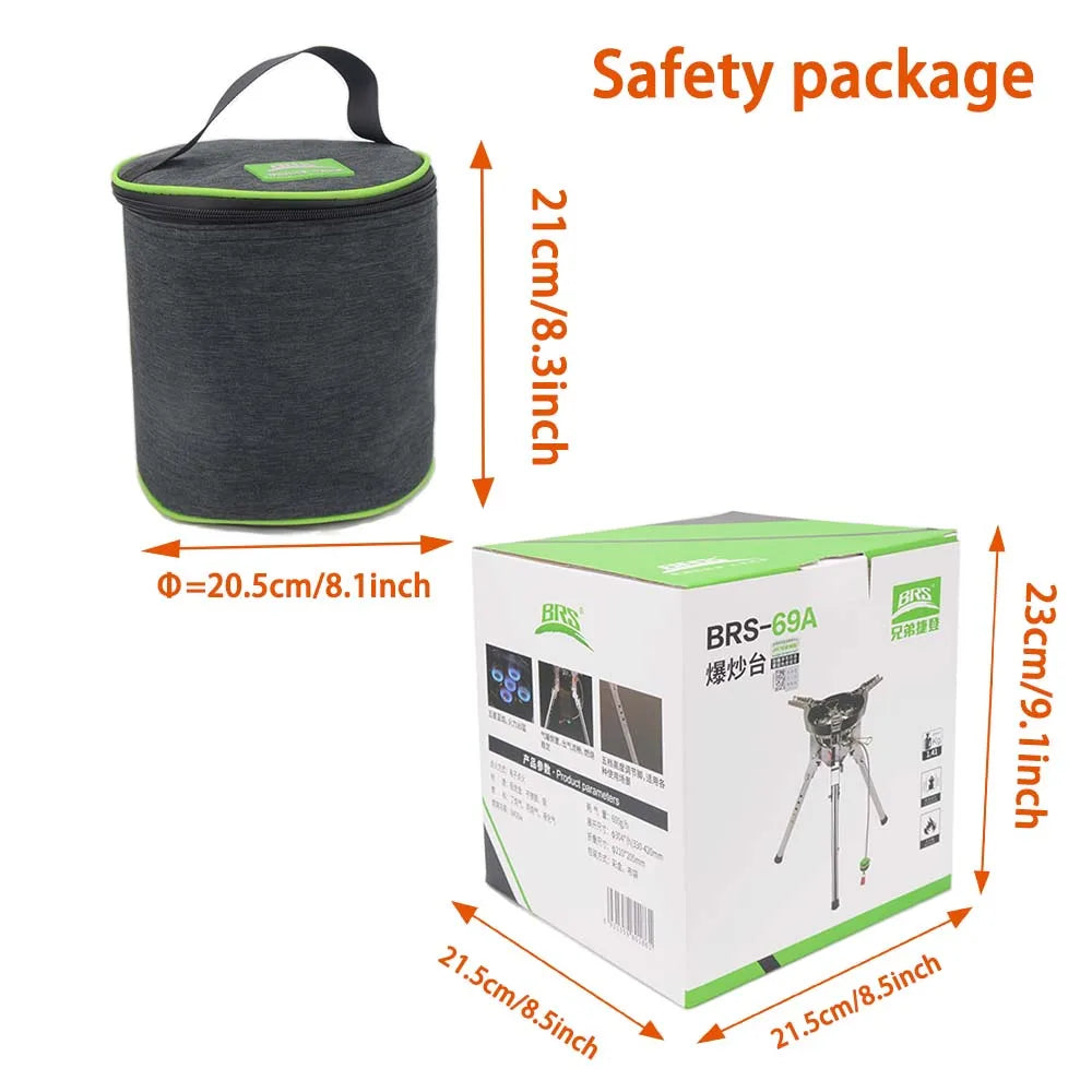 Camping Gas Stove 7400W High-Power Silver