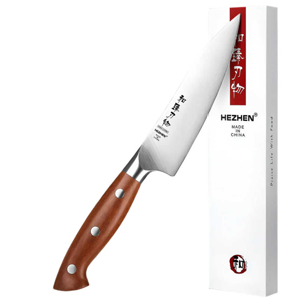 5.3-Inch Steel Utility Knife – Precision Kitchen Knife Brown