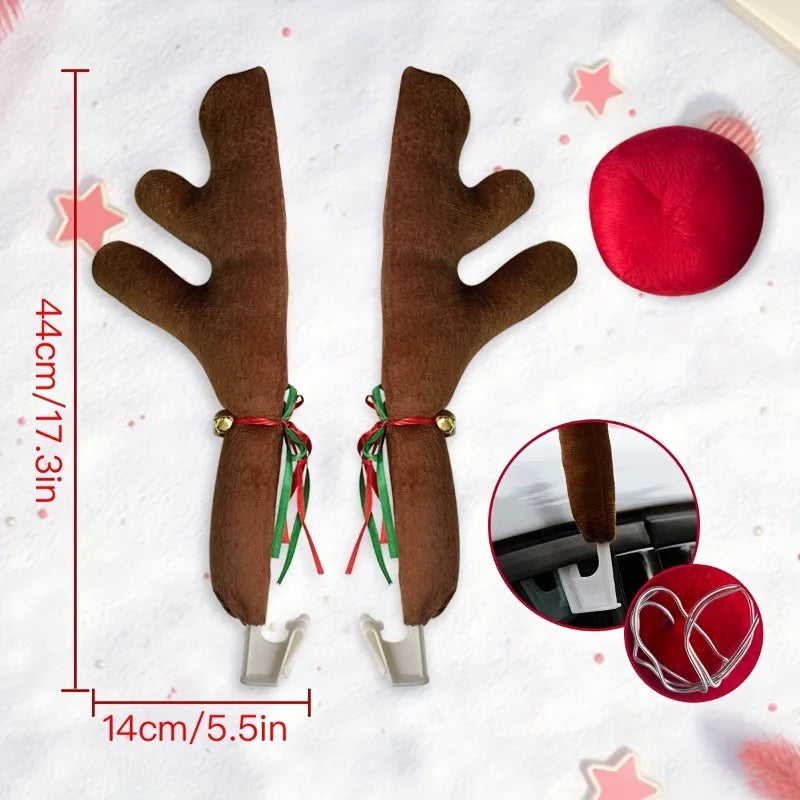 Rudolph's Ride: Car Reindeer Antlers & Nose Set
