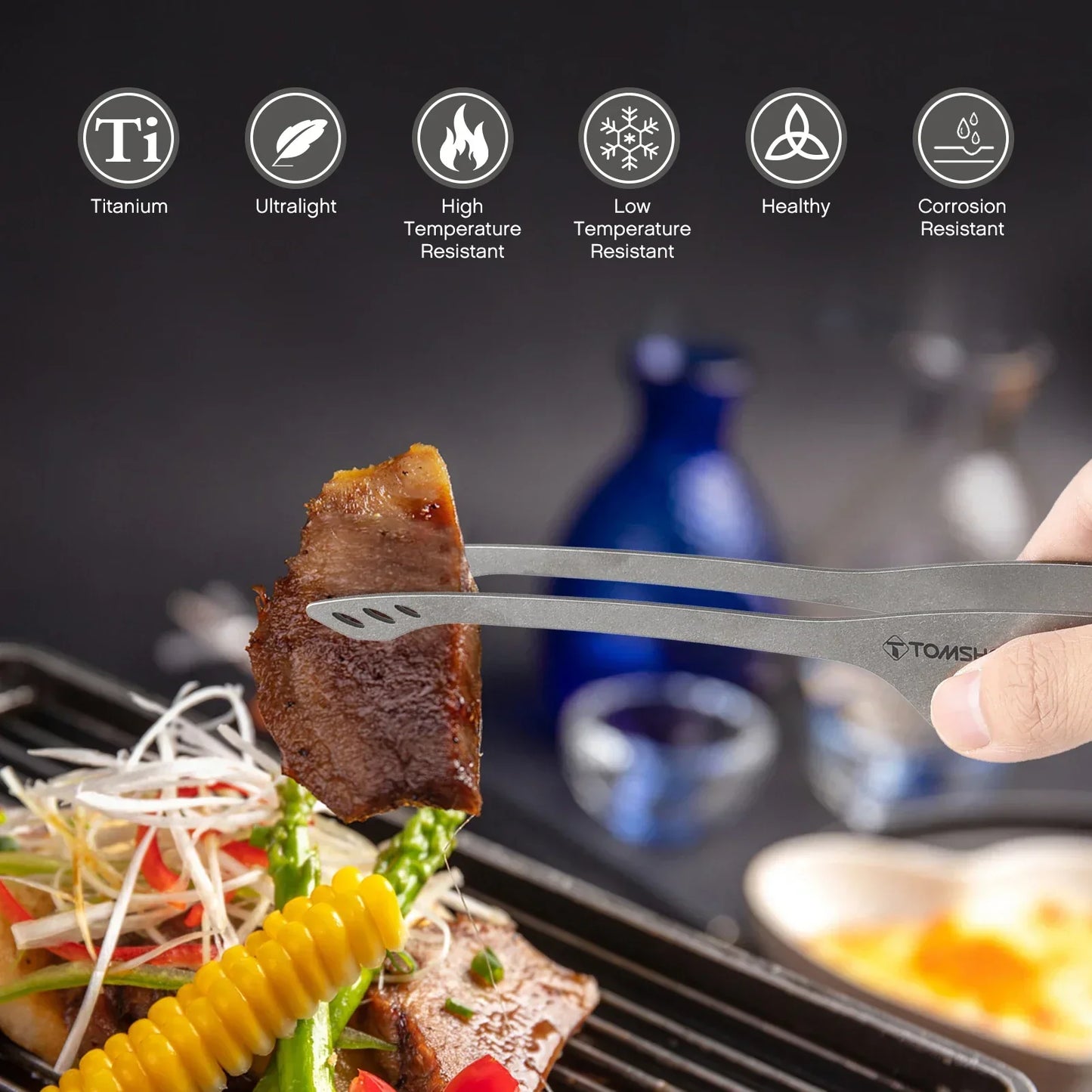 9.2 Inch Lightweight BBQ Grill Tongs