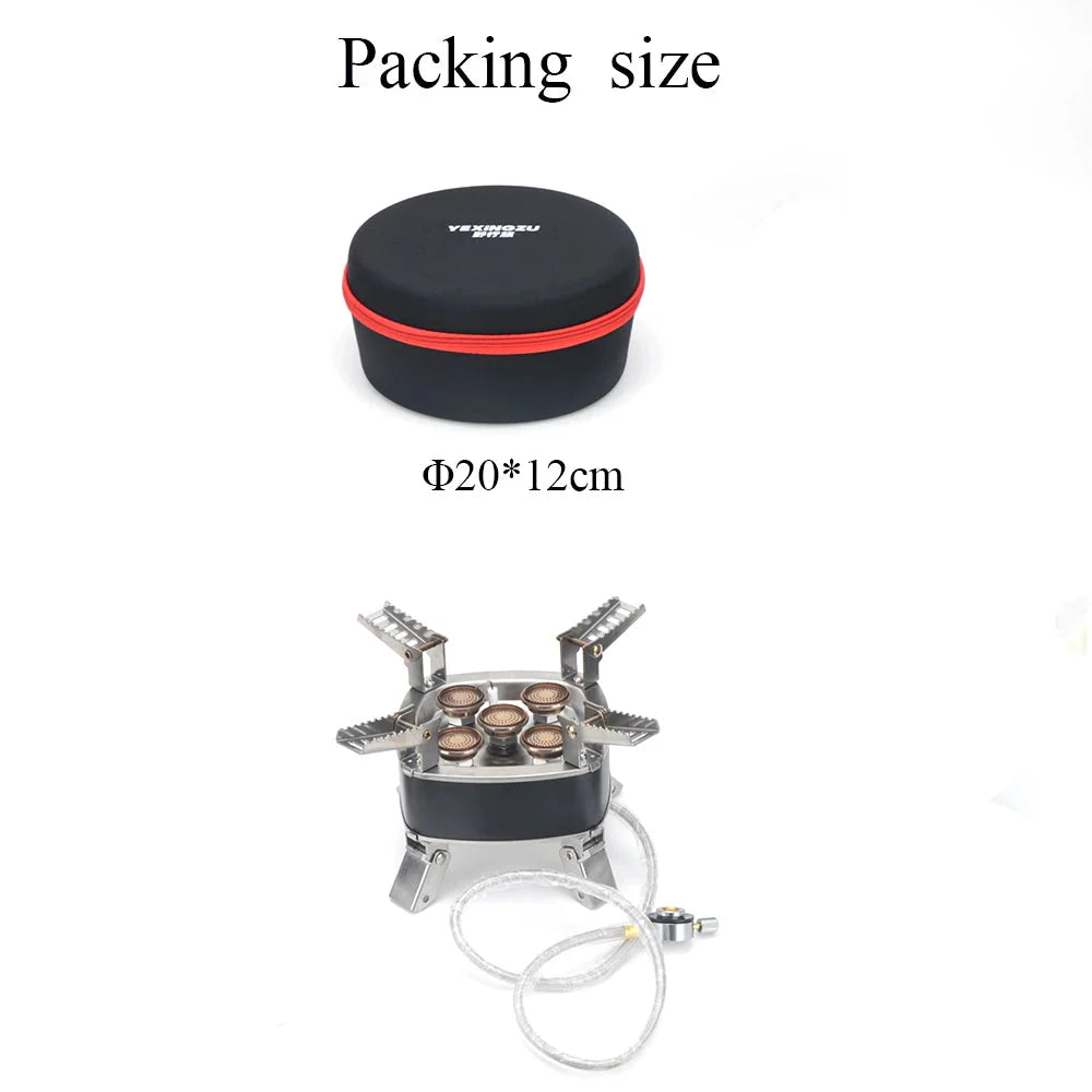 12800W Outdoor Camping Gas Stove Grey