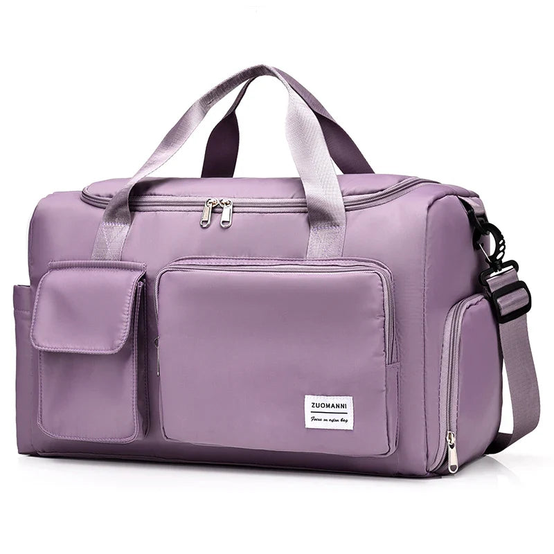 Womens Carry-On Travel Duffel Bag with Shoe Compartment