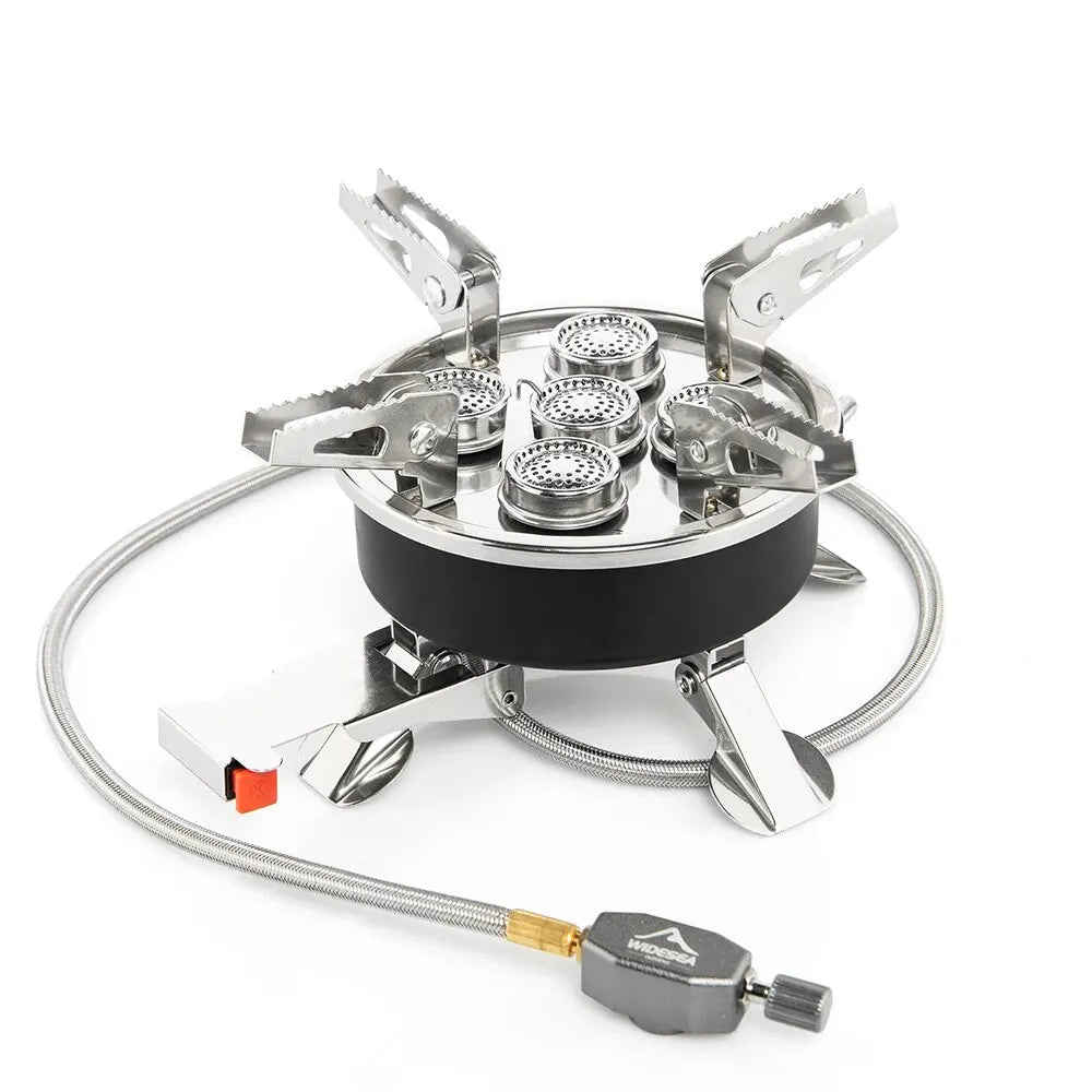 High-Power Camping Gas Stove Portable Split Furnace Black