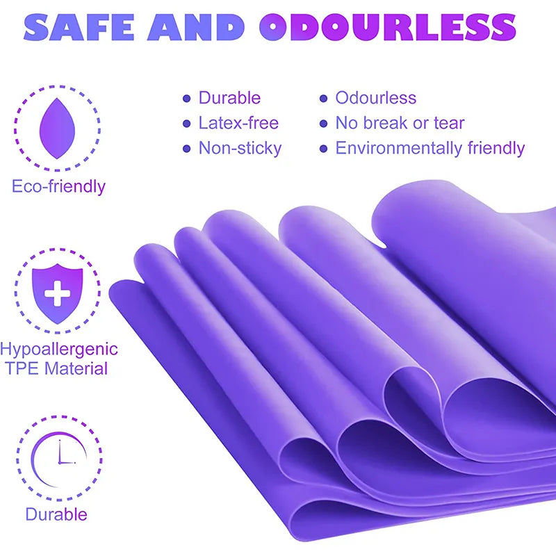 TPE Yoga Resistance Bands Set - 4 Levels for Full-Body Workouts