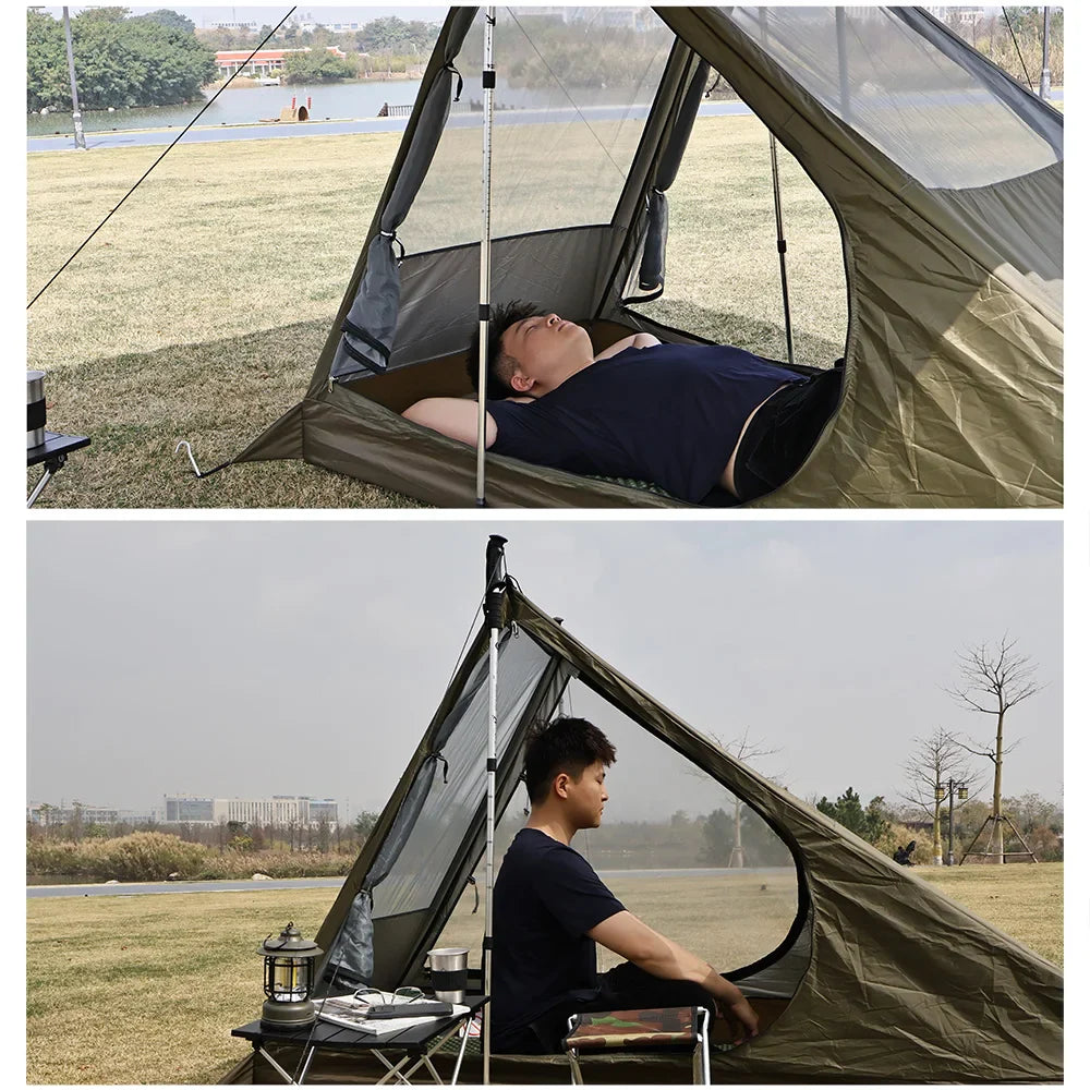 Airy 1 Mesh Tent Backpacking Shelter with Dual Doors Green