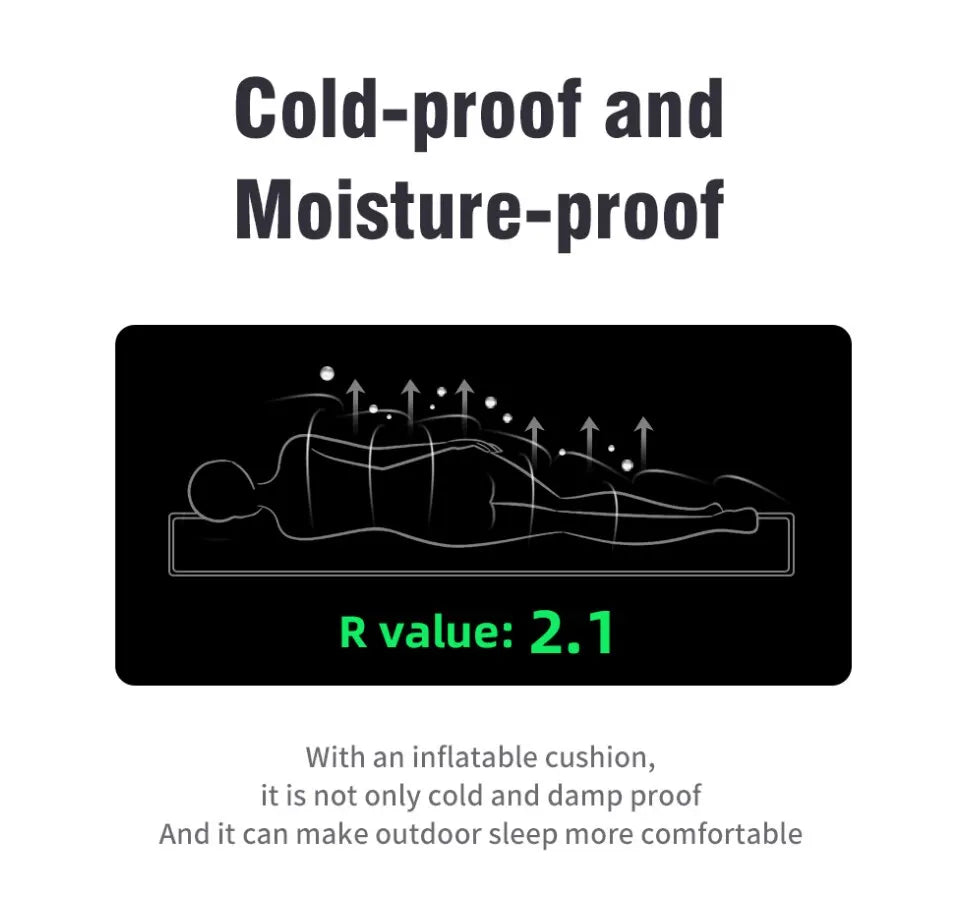 Double Inflatable Mattress with Built-in Pillow Pump