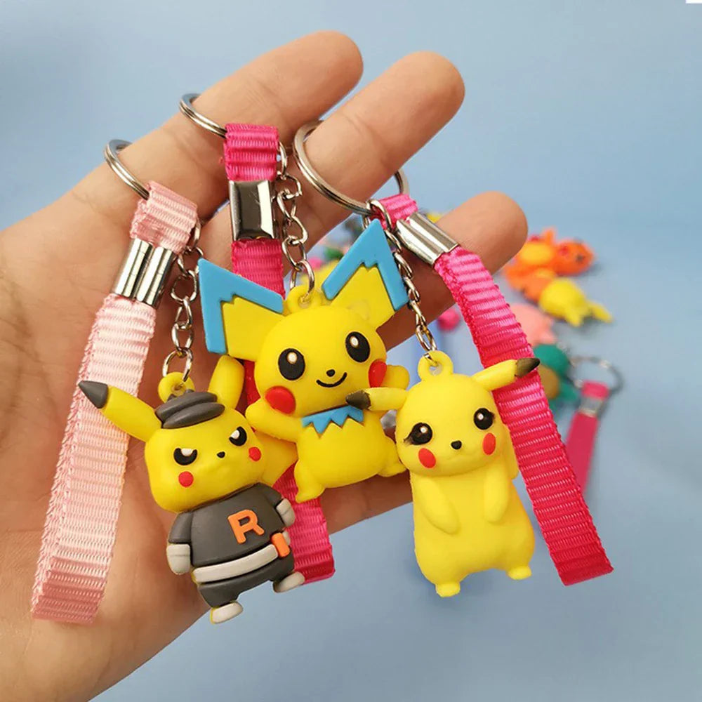 24Pcs/Set Random Pokemon Keychain