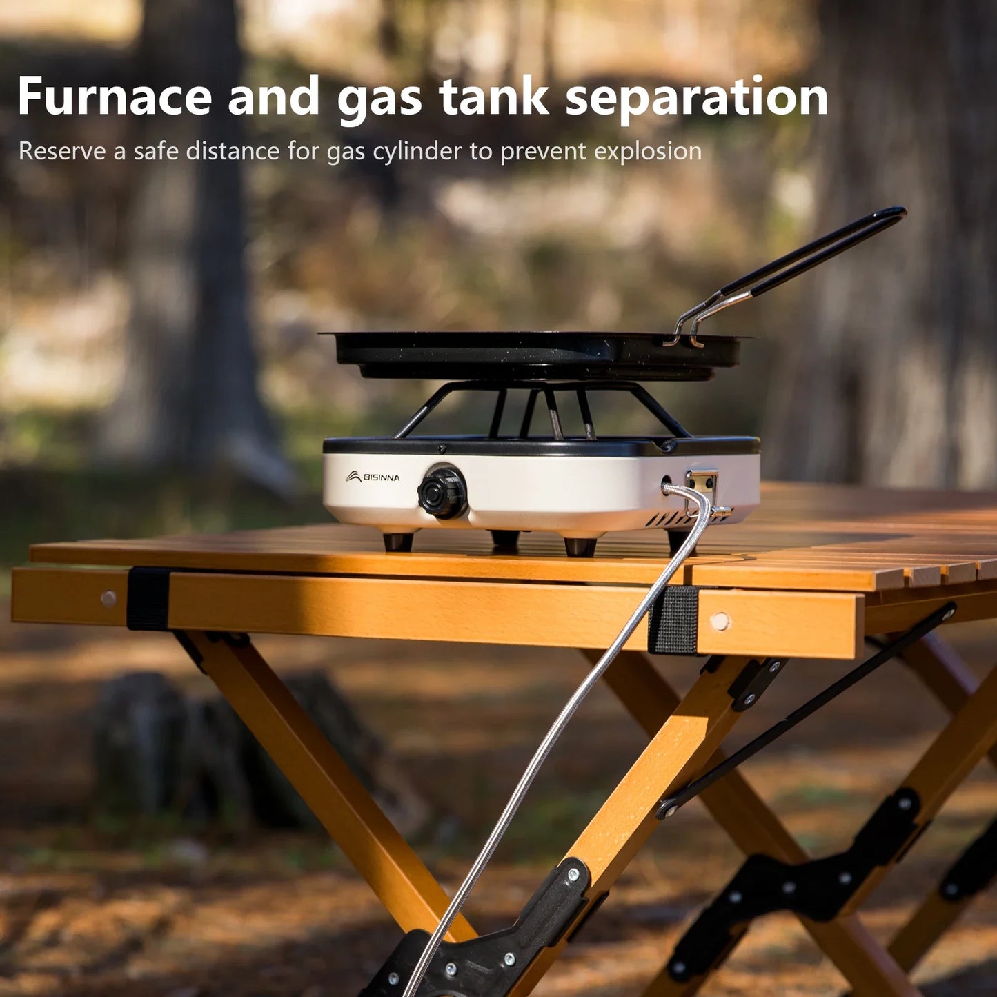 3500W Split Camping Gas Stove High Firepower Cassette Burner White