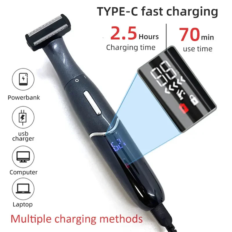 7 in 1 Electric Epilator & Precision Shaver Wet & Dry Use Black