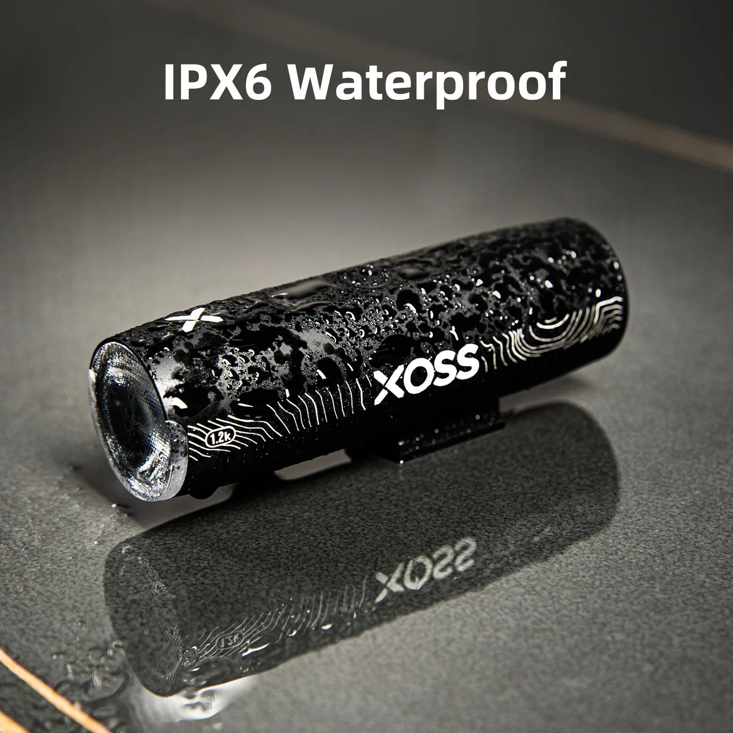 XL1200 Rechargeable Bike Headlight 1200 Lumens Black