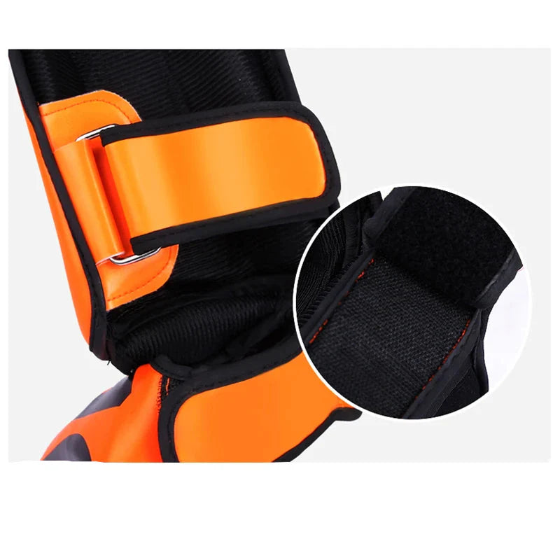 Mixed Martial Arts Shin Guards Protection Pads Orange