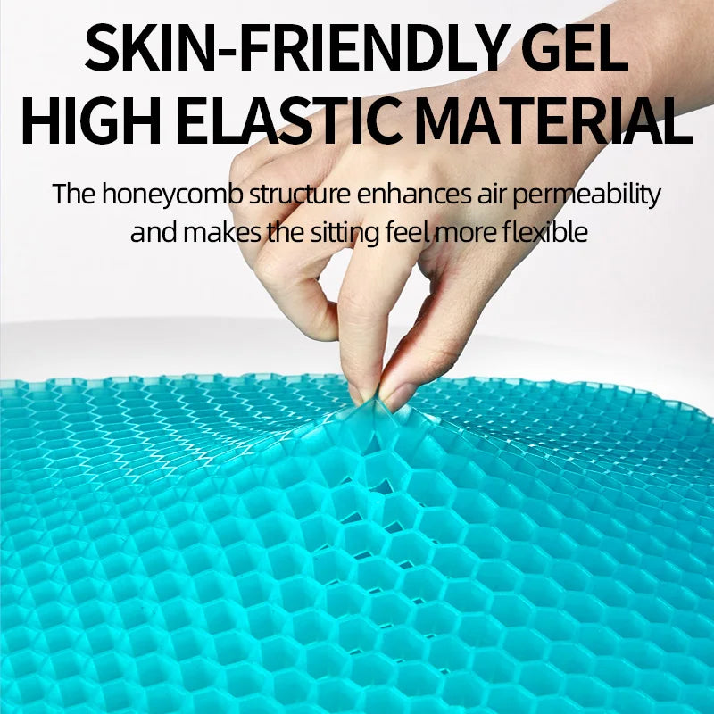 Honeycomb Gel Seat Cushion Breathable Double-Layer Egg Cushion Blue