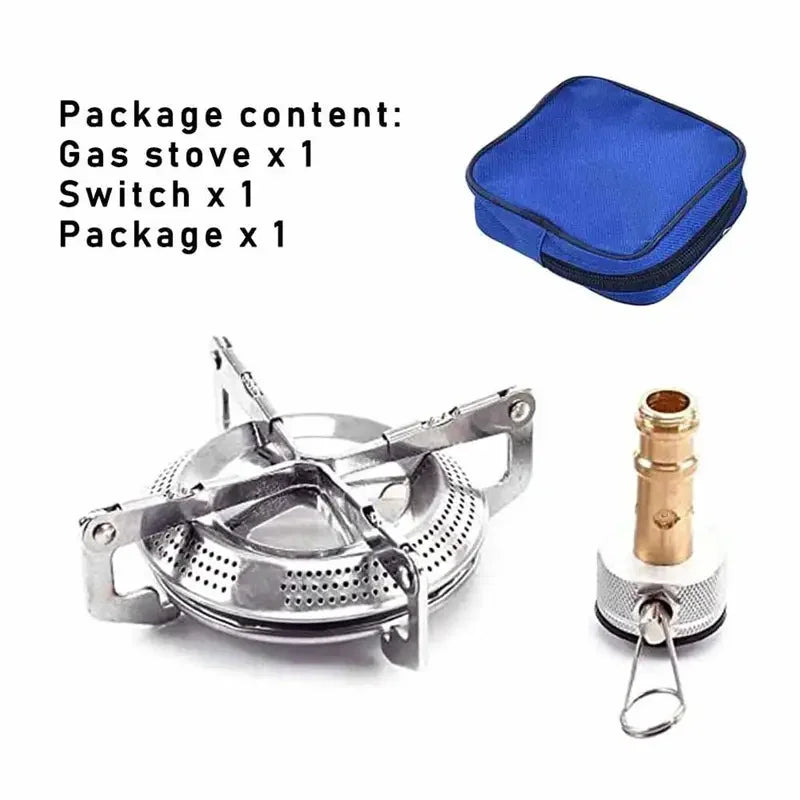 Portable Foldable Camping Gas Stove Silver