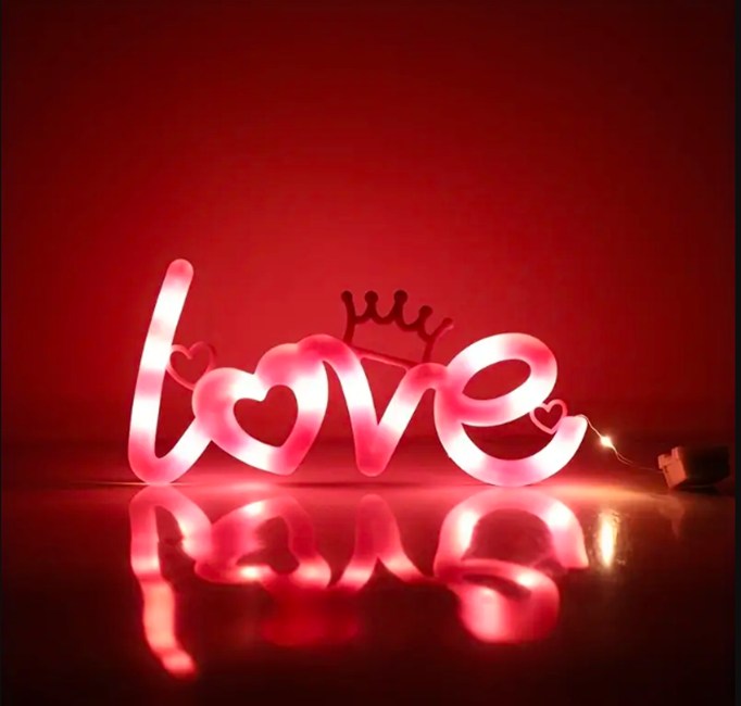 Love Proposal LED Neon Light - White & Pink Luminous Sign