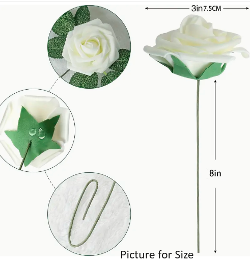 25-Piece Real Touch Orange Artificial Roses - Lifelike Elegance for Any Occasion