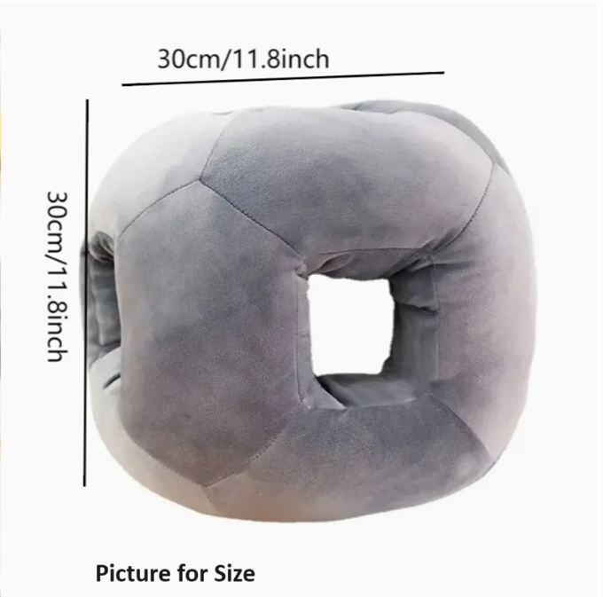 Dark Brown Cube Nap Pillow - Creative Office Bread Neck Pillow