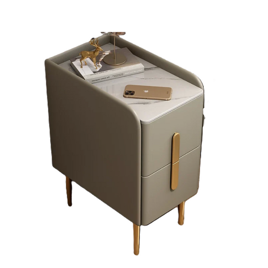 Smart Narrow Nightstand - Wireless Charging, Modern Design