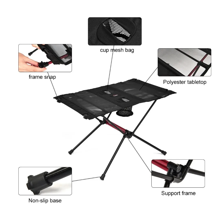 Folding Camping Table - Portable Picnic and Travel Furniture for Outdoor Adventures
