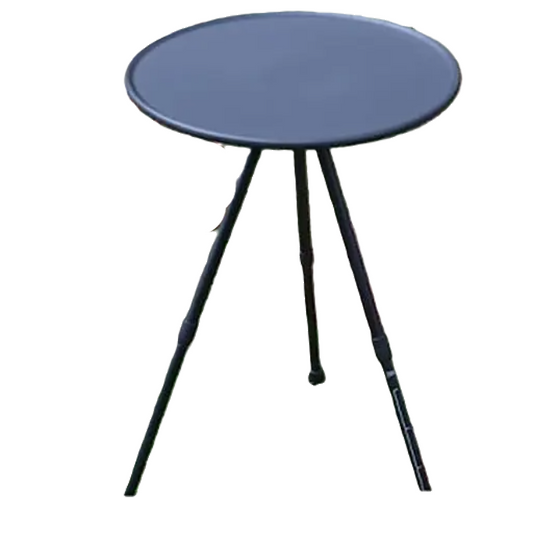 Folding Round Table Portable Telescopic Outdoor Three-legged Dining Table with lamp holder