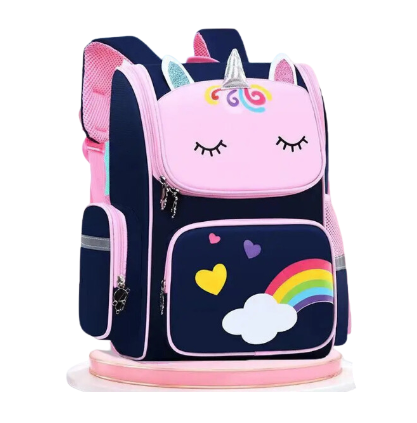 Girl School Backpack With Unicorn Print