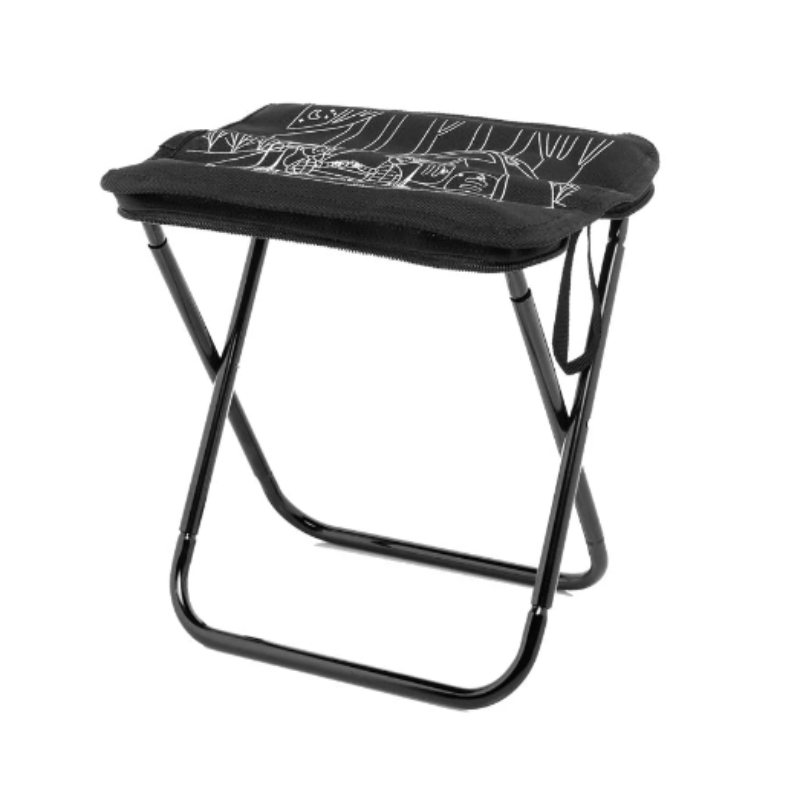 Lightweight Foldable Camping Stool with Zipper Storage for Outdoor Fishing
