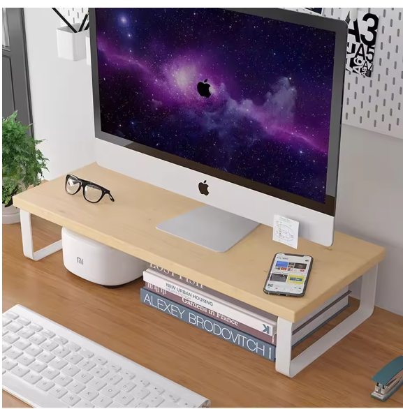 Vintage Wood Monitor Stand Riser - 30cm in vintage Wood