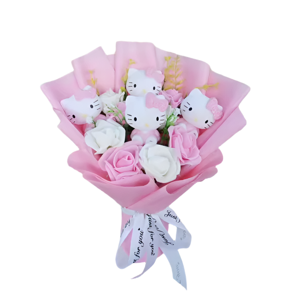 Kawaii Hello Kitty Cat Dolls Bouquet