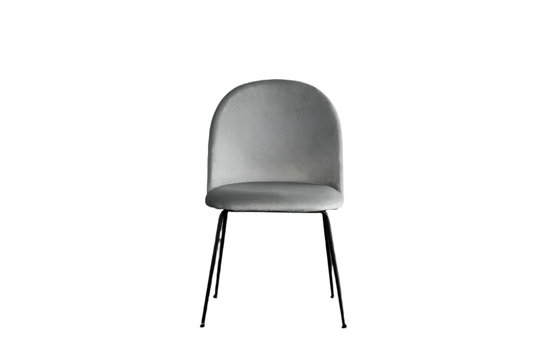 Light Luxury Velvet Dining Chair Modern Leisure Chair with Backrest Grey