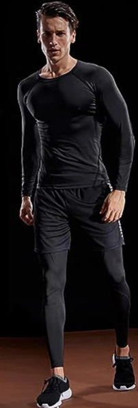 Long Sleeve T Shirt Men Elastic Training T-shirt