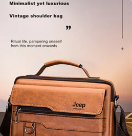 Men's High-Quality PU Leather Crossbody Messenger Bag