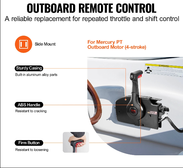 Boat Throttle Control Side Mounted Outboard Remote Box