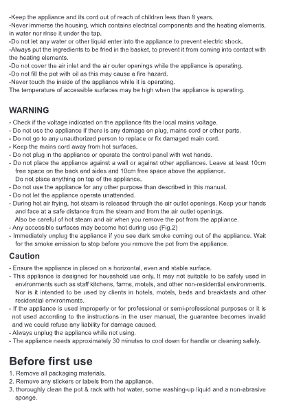 Air Fryer with Stainless Steel Non-Stick Pot