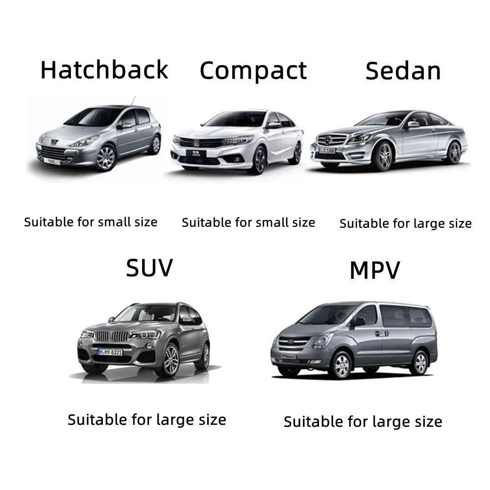 Car Sunshade Windshield Umbrella 360 Rotating Handle White