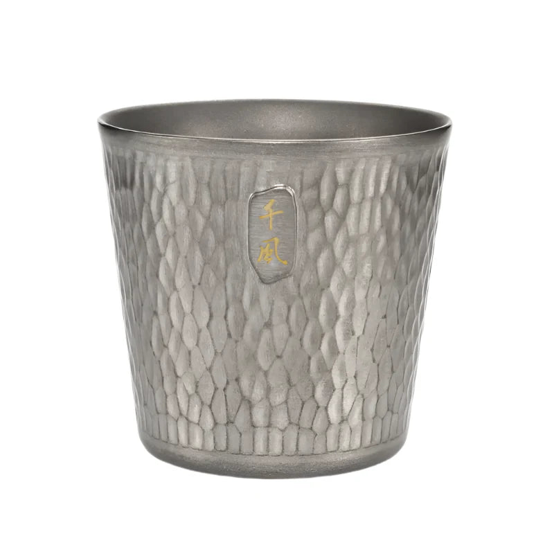 300ml Titanium Camping Mug Double-Layer Grey