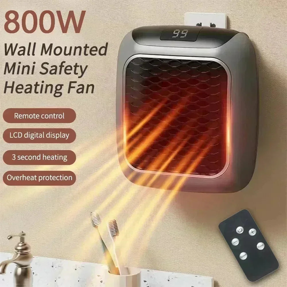 Wall Mounted Mini Bathroom Heater with Remote