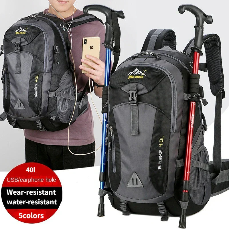 Men's Waterproof Nylon Casual Outdoor Travel Backpack