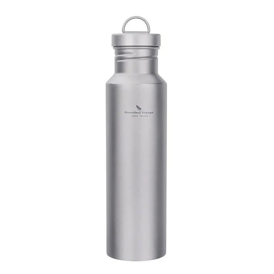 Titanium Water Bottle 750ml Lightweight Reusable Bottle Silver