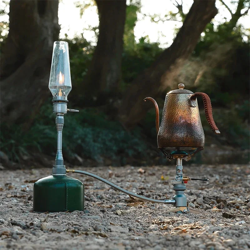 Camping Furnace Support Dual Stove Silver