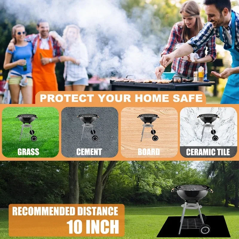 Under Grill Mat Fireproof Fire Pit