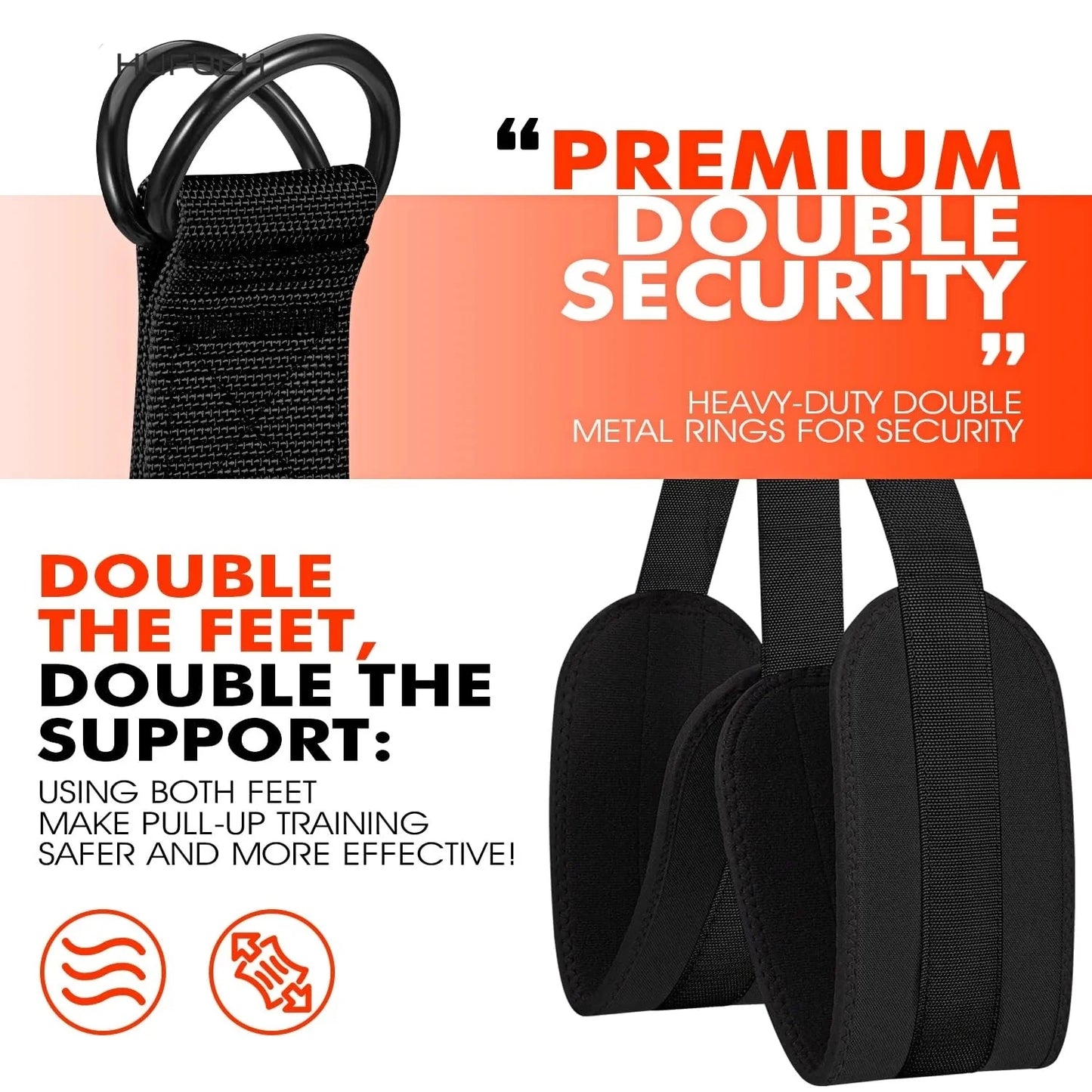 Pull-Up Assistance Bands Set 300LB Resistance Black