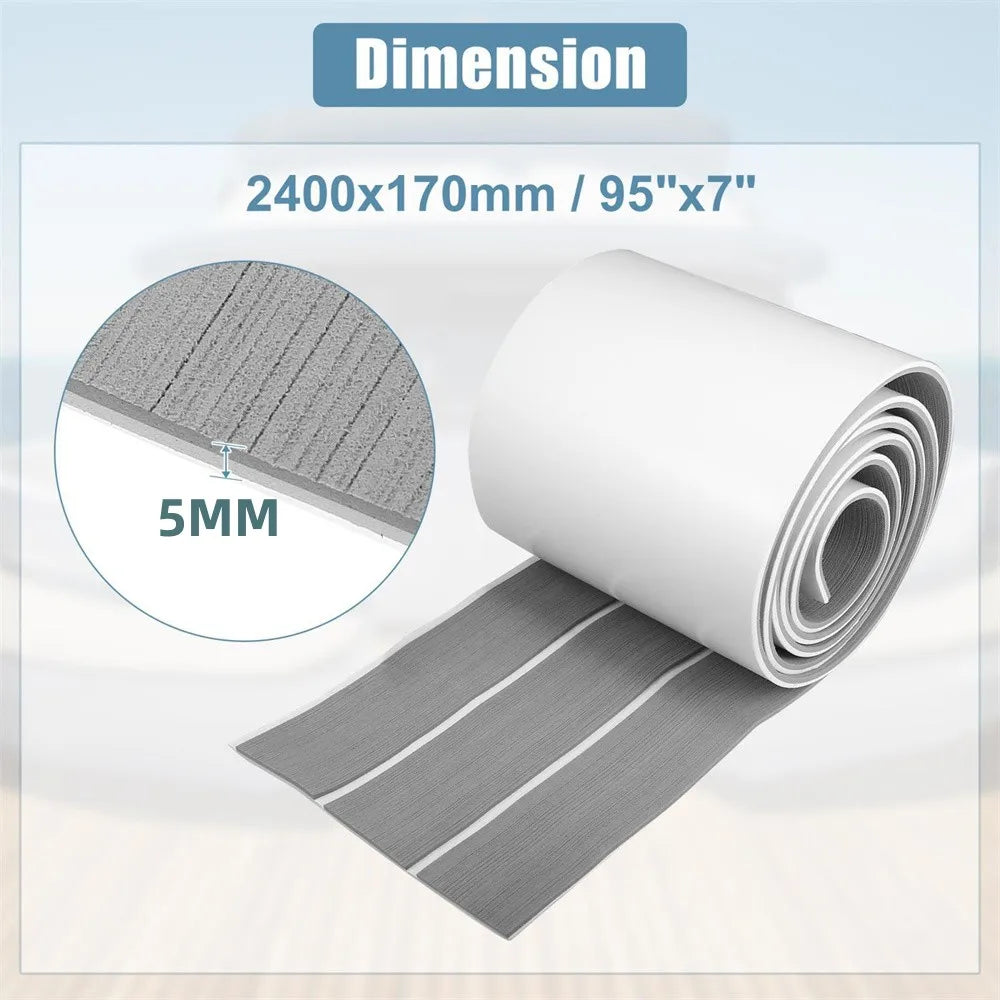 Marine-Grade Non-Slip Decking Sheet  2400x17cm