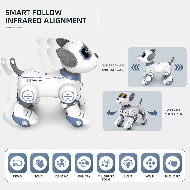 Remote Control Robot Dog for Kids with Stunts