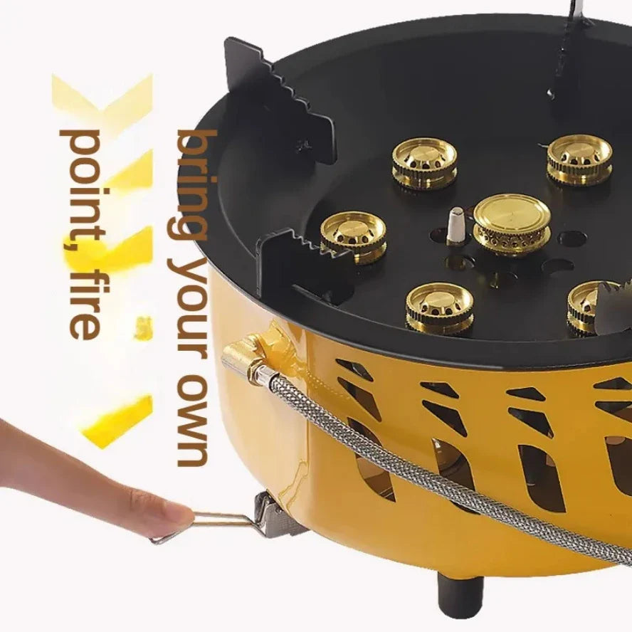 20000W Camping Stove 7-Core Yellow