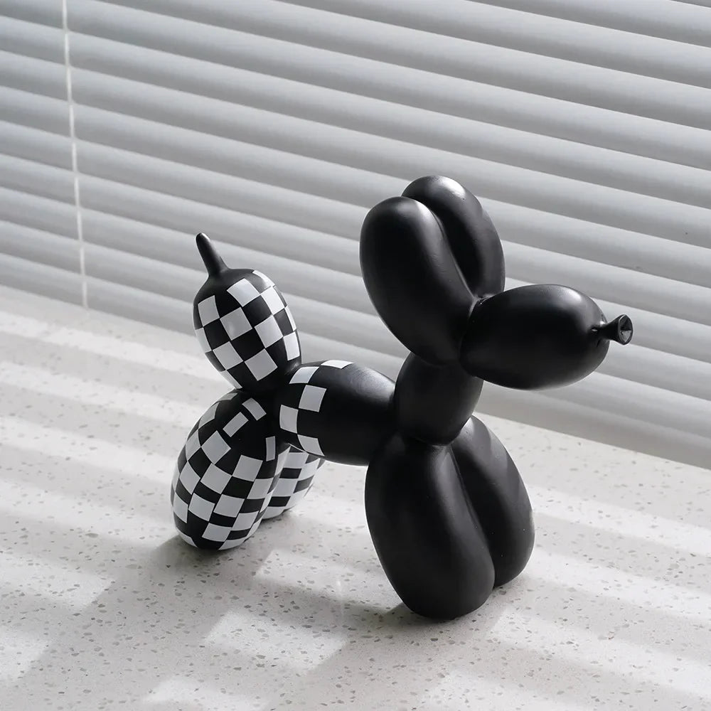 Chic Plaid Balloon Dog Ornament