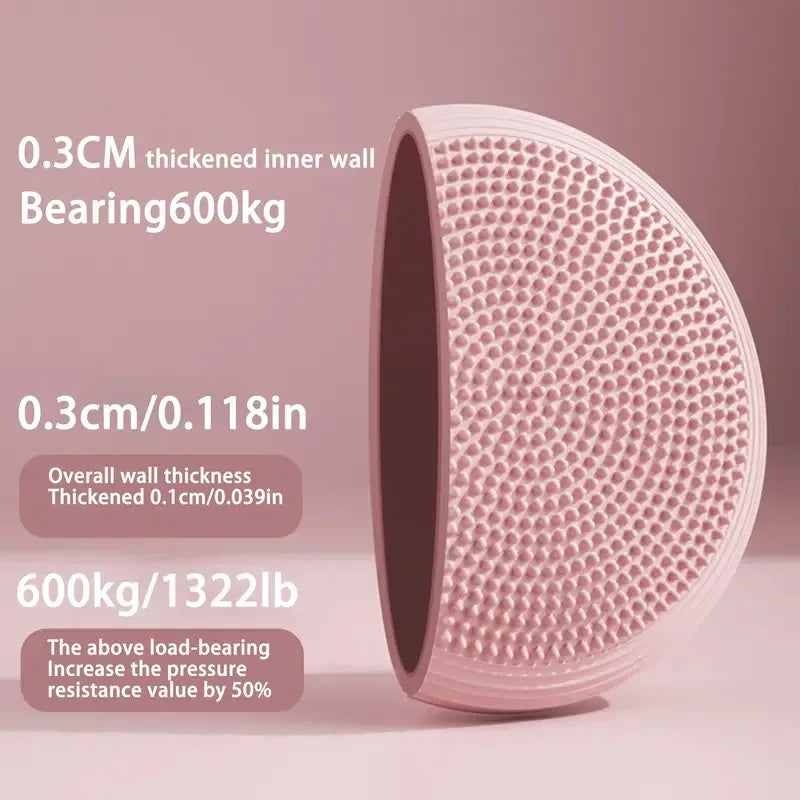 4mm Natural Rubber Flat Balance Yoga Trainer Mat Pink