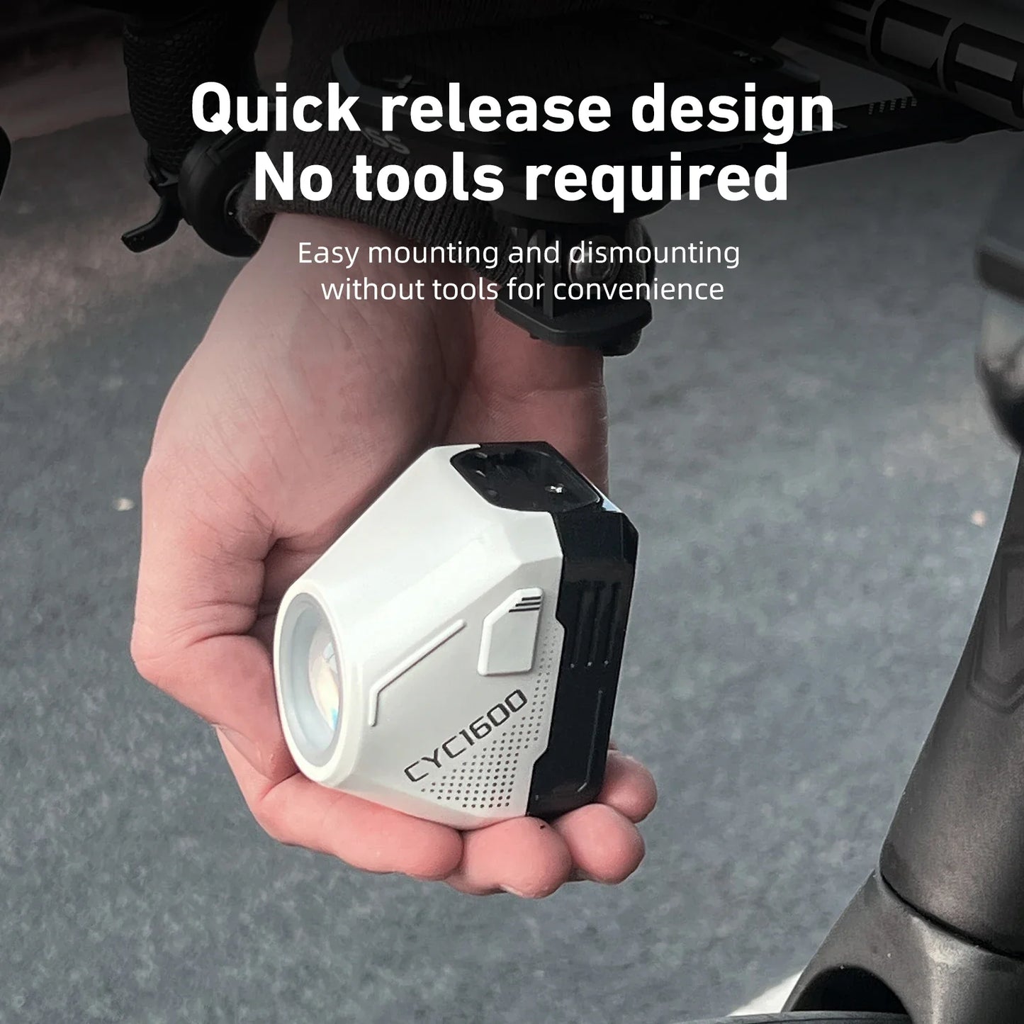 Ultra-Bright 1600 Lumen Bike Headlight Remote White