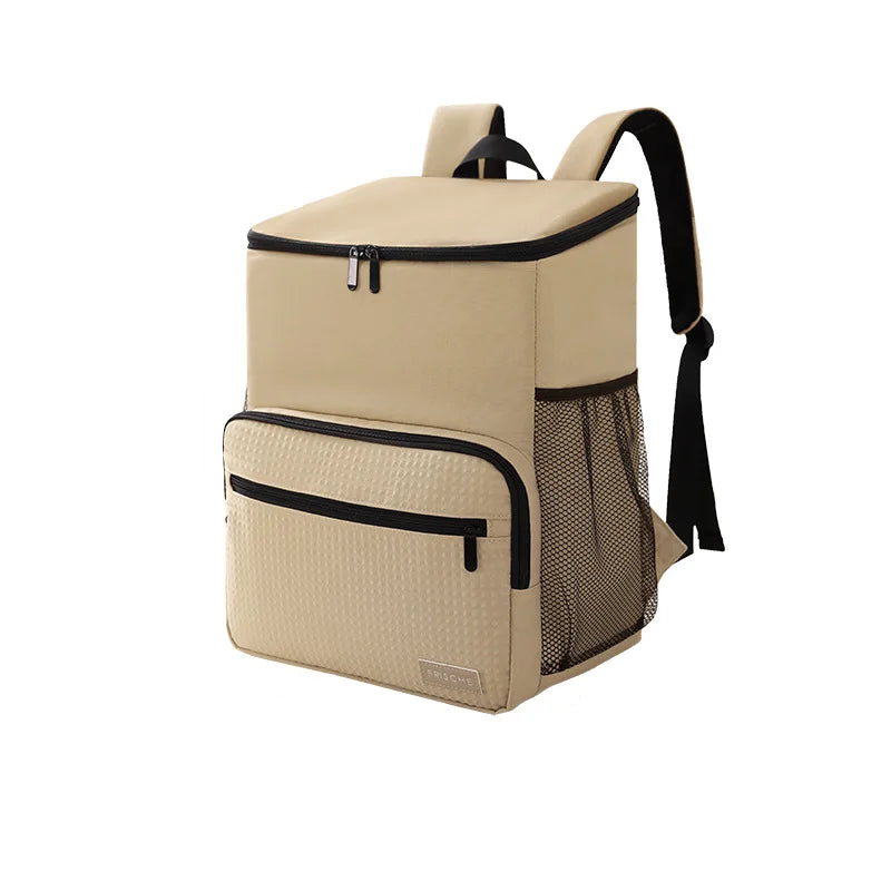 Cooler Backpack Outdoor with PEVA Lining Khaki