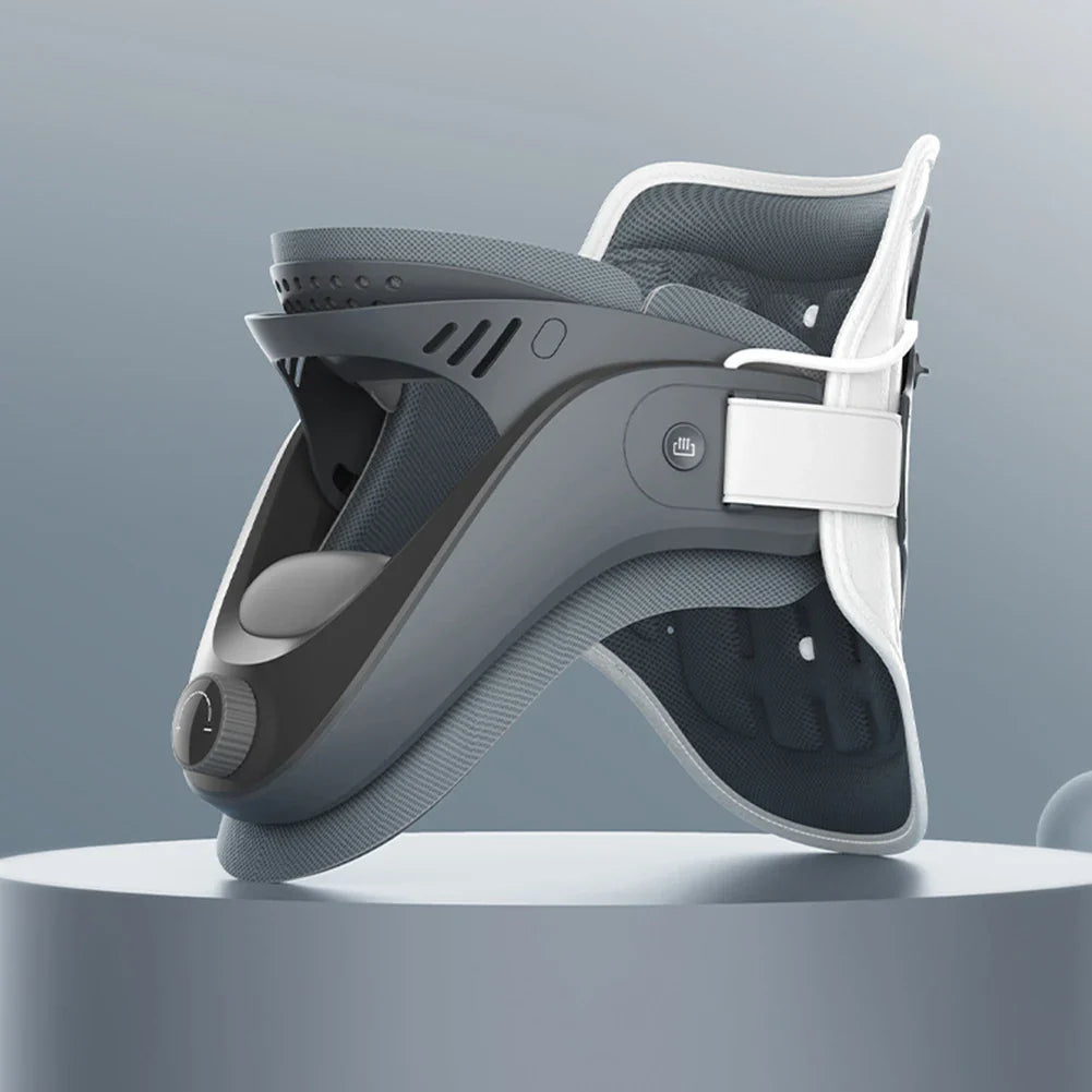 Cervical Neck Traction Device with Airbag Support Ergonomic Brace Black